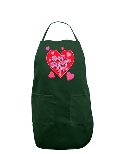 Happy Valentine's Day Romantic Hearts Dark Adult Apron-Bib Apron-TooLoud-Hunter-One-Size-Davson Sales