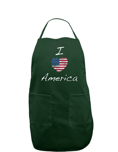 I Heart America Scribble Dark Adult Apron-Bib Apron-TooLoud-Hunter-One-Size-Davson Sales