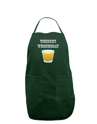 Whiskey Wednesday Design - Text Dark Adult Apron by TooLoud-Bib Apron-TooLoud-Hunter-One-Size-Davson Sales