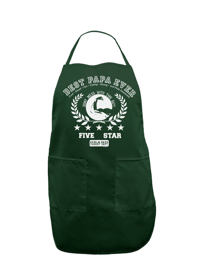 Best Papa Ever Collegiate Dark Adult Apron-Bib Apron-TooLoud-Hunter-One-Size-Davson Sales