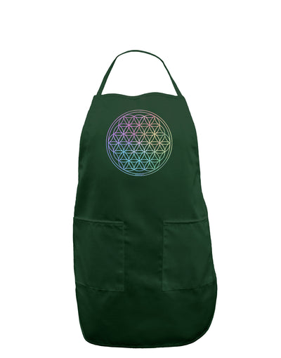 Flower of Life Circle Dark Adult Apron-Bib Apron-TooLoud-Hunter-One-Size-Davson Sales