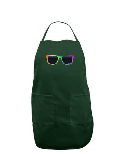 Pride Rainbow Glasses Dark Adult Apron by TooLoud-Bib Apron-TooLoud-Hunter-One-Size-Davson Sales