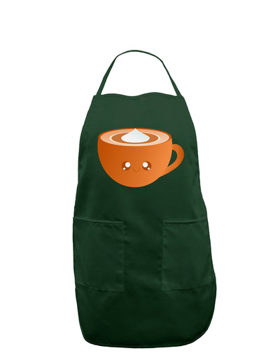 Cute Holiday Drink Pumpkin Spice Latte Dark Adult Apron-Bib Apron-TooLoud-Hunter-One-Size-Davson Sales