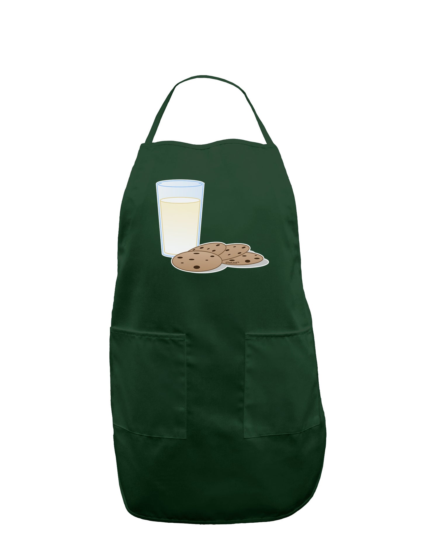 Milk and Cookies Design Dark Adult Apron-Bib Apron-TooLoud-Hunter-One-Size-Davson Sales
