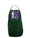 Hope for a Cure - Purple Ribbon Crohn’s Disease - Flowers Dark Adult Apron-Bib Apron-TooLoud-Hunter-One-Size-Davson Sales