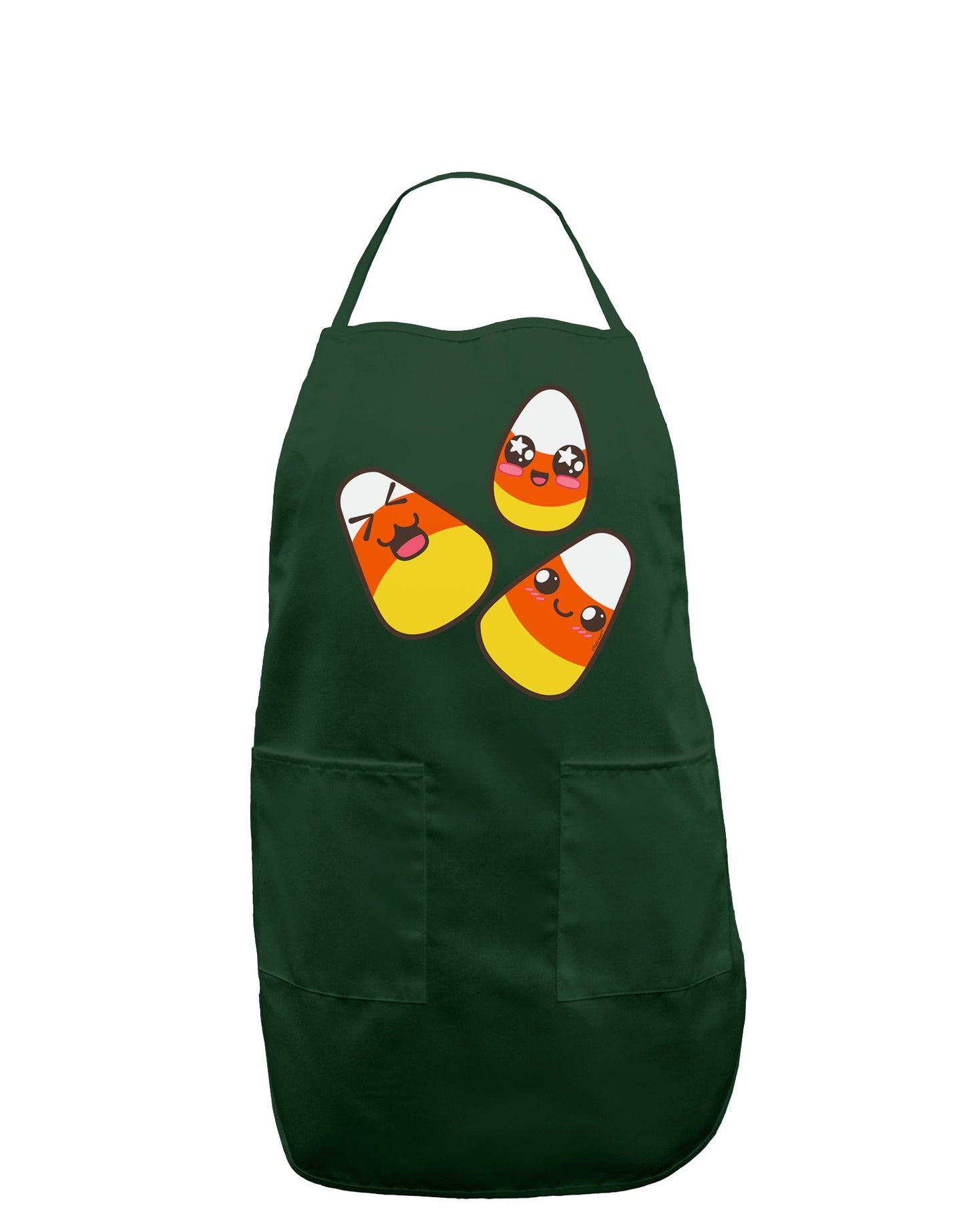 Cute Candy Corn Family Halloween Dark Adult Apron-Bib Apron-TooLoud-Hunter-One-Size-Davson Sales