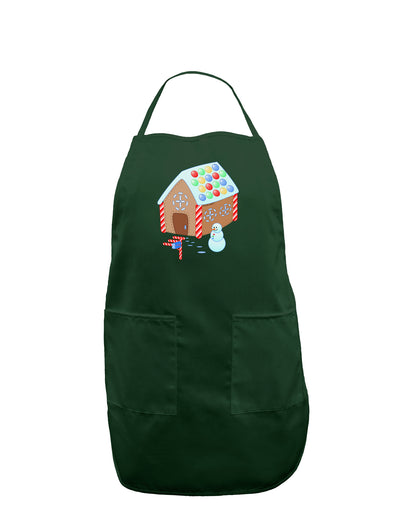 Little Gingerbread House Design #1 Dark Adult Apron by TooLoud-Bib Apron-TooLoud-Hunter-One-Size-Davson Sales