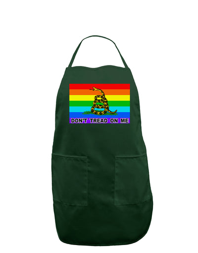 LGBT Rainbow Gadsden Flag Freedom Dark Adult Apron-Bib Apron-TooLoud-Hunter-One-Size-Davson Sales