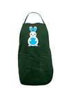 Cute Easter Bunny - Blue Dark Adult Apron by TooLoud-Bib Apron-TooLoud-Hunter-One-Size-Davson Sales