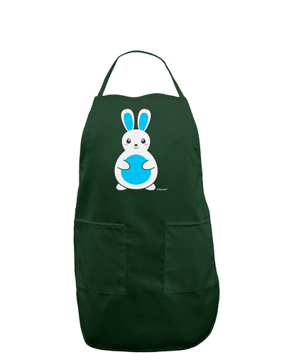 Cute Easter Bunny - Blue Dark Adult Apron by TooLoud-Bib Apron-TooLoud-Hunter-One-Size-Davson Sales