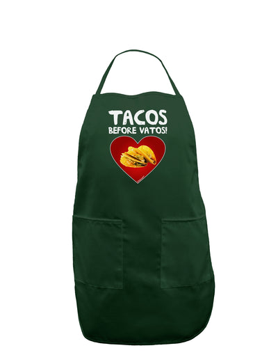 Tacos before Vatos Dark Adult Apron-Bib Apron-TooLoud-Hunter-One-Size-Davson Sales