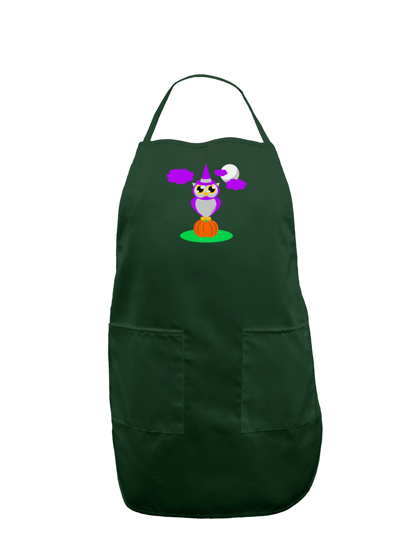 Owl Purple Dark Adult Apron-Bib Apron-TooLoud-Hunter-One-Size-Davson Sales