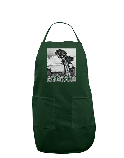 Colorado Landscape Text BW Dark Adult Apron-Bib Apron-TooLoud-Hunter-One-Size-Davson Sales