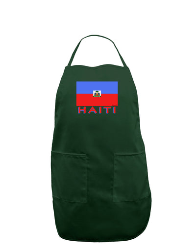 Haiti Flag Dark Dark Adult Apron-Bib Apron-TooLoud-Hunter-One-Size-Davson Sales