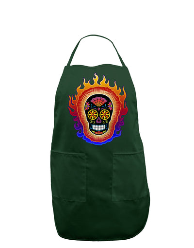 Sacred Calavera Day of the Dead Sugar Skull Dark Adult Apron-Bib Apron-TooLoud-Hunter-One-Size-Davson Sales