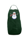 Snowman with Scarf Design Dark Adult Apron-Bib Apron-TooLoud-Hunter-One-Size-Davson Sales