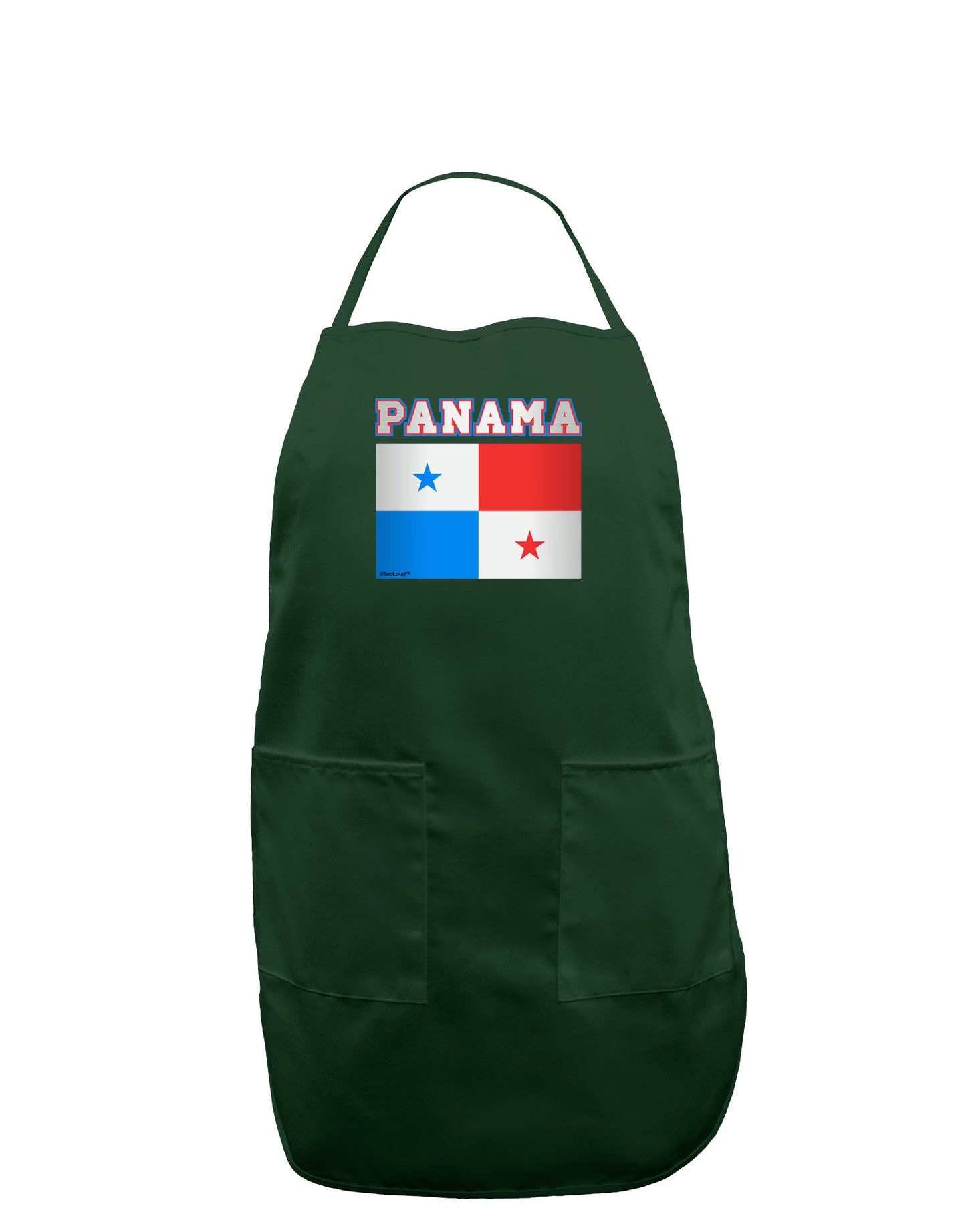 Panama Flag Dark Dark Adult Apron-Bib Apron-TooLoud-Hunter-One-Size-Davson Sales