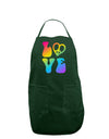 Peace and Love - Peace Heart Love Dark Adult Apron-Bib Apron-TooLoud-Hunter-One-Size-Davson Sales