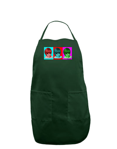 Extraterrestial Pop-art #2 Dark Adult Apron by TooLoud-Bib Apron-TooLoud-Hunter-One-Size-Davson Sales