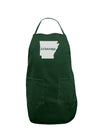 Arkansas - United States Shape Dark Adult Apron by TooLoud-Bib Apron-TooLoud-Hunter-One-Size-Davson Sales