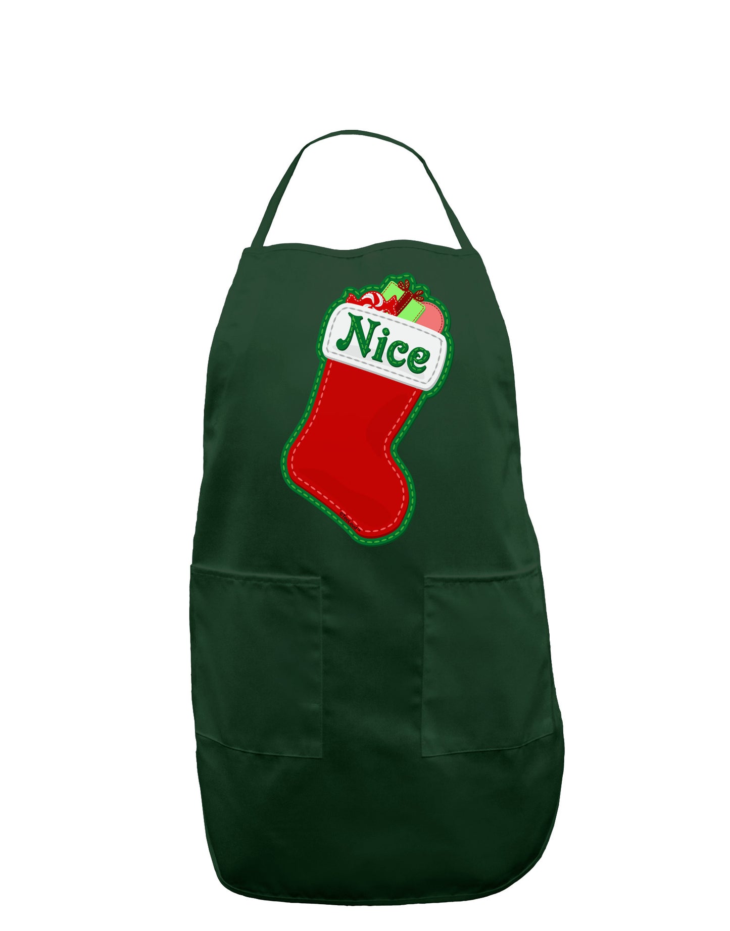 Nice Stocking Cute Christmas Dark Adult Apron-Bib Apron-TooLoud-Hunter-One-Size-Davson Sales