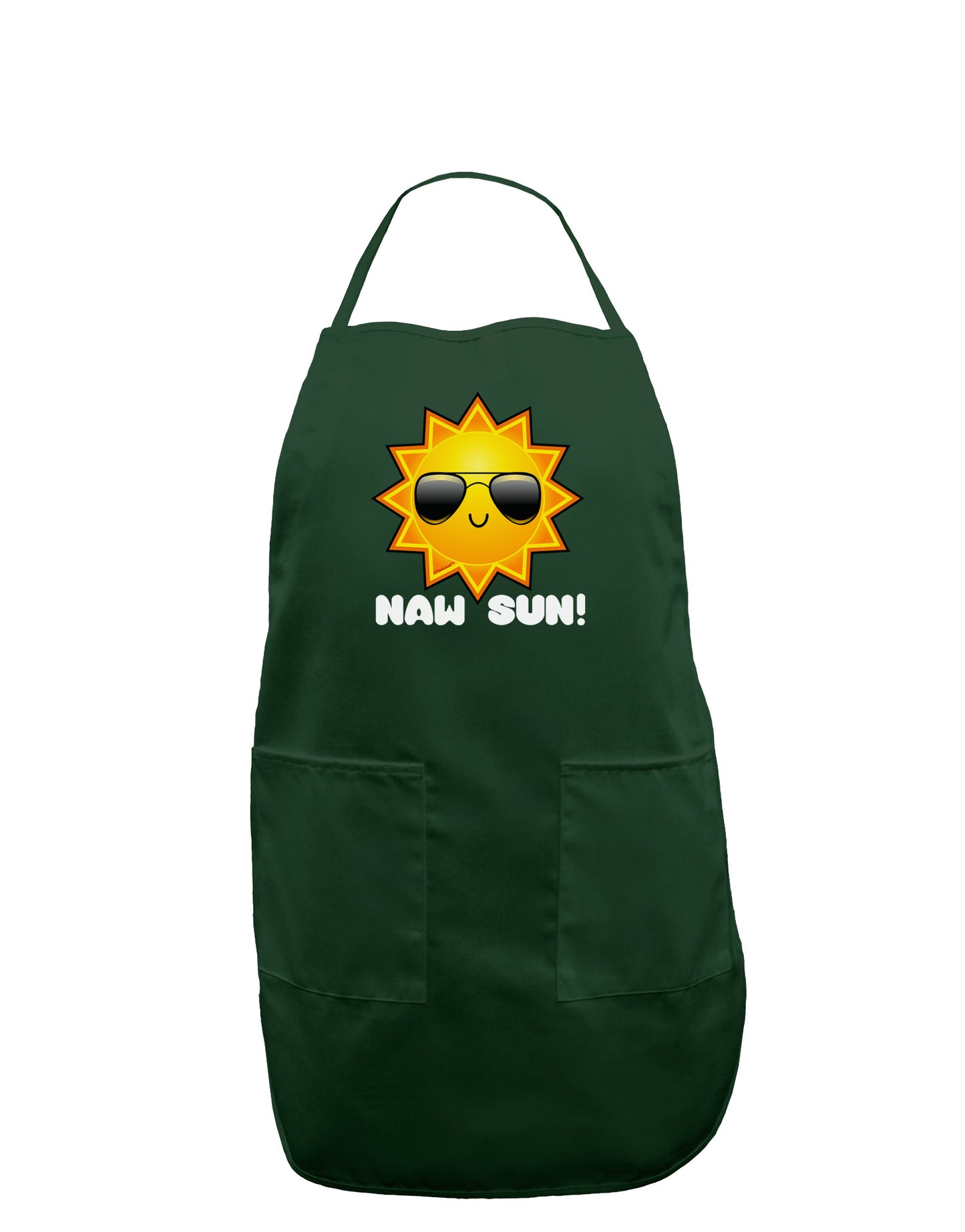 Naw Sun Cute Sun Dark Dark Adult Apron-Bib Apron-TooLoud-Hunter-One-Size-Davson Sales