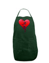 Crumbling Broken Heart Dark Adult Apron by-Bib Apron-TooLoud-Hunter-One-Size-Davson Sales