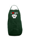 I Heart My - Cute Bulldog - White Dark Adult Apron by TooLoud-Bib Apron-TooLoud-Hunter-One-Size-Davson Sales