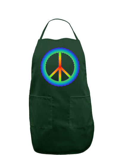 Halftone Peace Dark Adult Apron-Bib Apron-TooLoud-Hunter-One-Size-Davson Sales