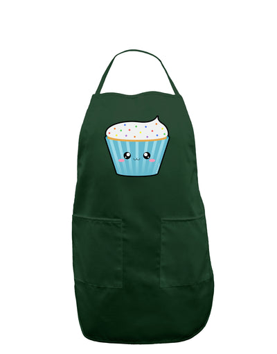 Cute Cupcake with Sprinkles Dark Adult Apron by TooLoud-Bib Apron-TooLoud-Hunter-One-Size-Davson Sales