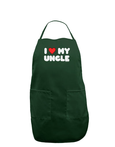 I Heart My Uncle Dark Adult Apron by TooLoud-Bib Apron-TooLoud-Hunter-One-Size-Davson Sales