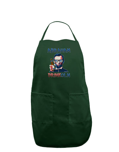 Abraham Drinkoln with Text Dark Adult Apron-Bib Apron-TooLoud-Hunter-One-Size-Davson Sales