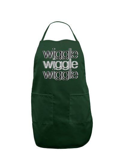 Wiggle Wiggle Wiggle - Text Dark Adult Apron-Bib Apron-TooLoud-Hunter-One-Size-Davson Sales