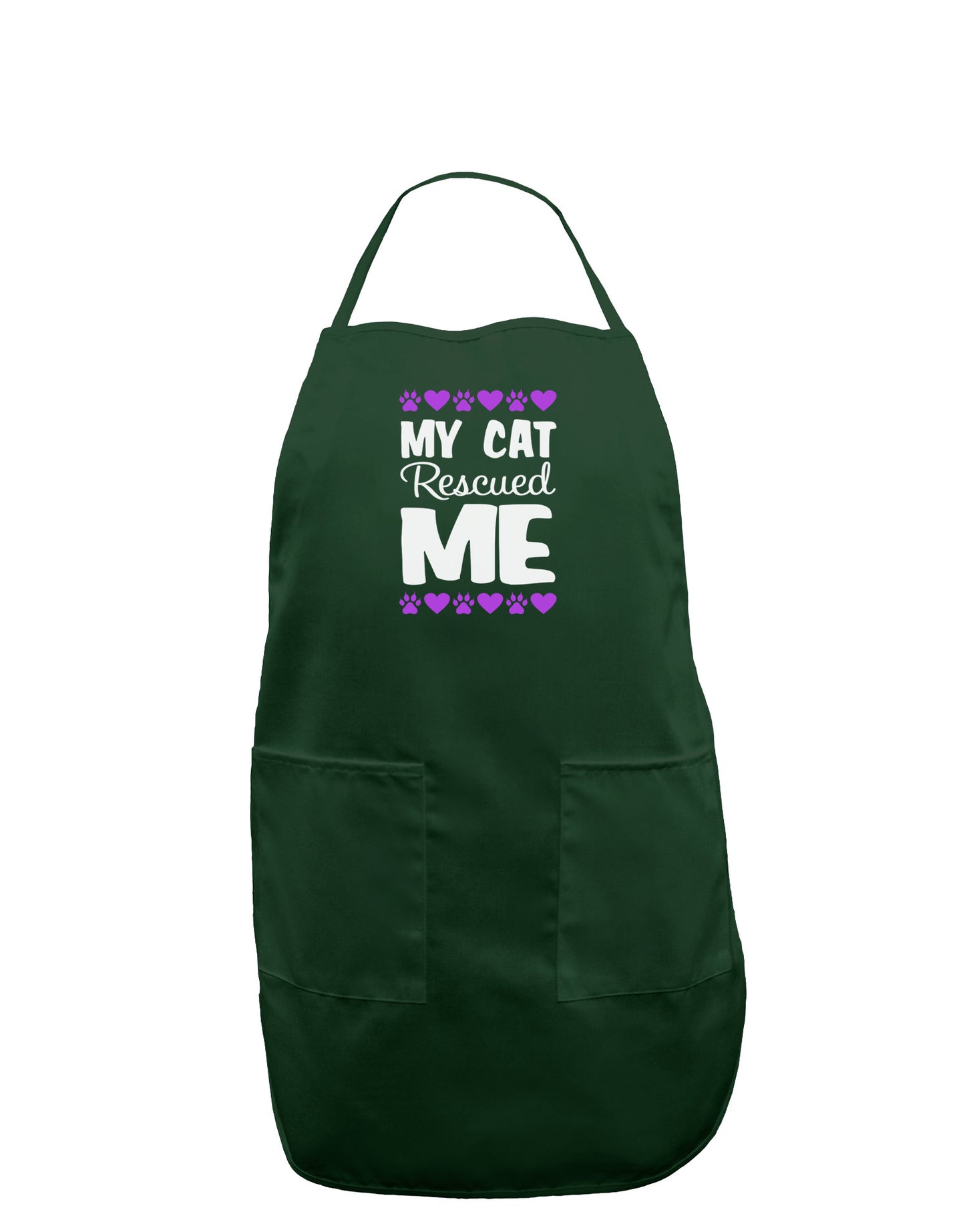 My Cat Rescued Me Dark Adult Apron-Bib Apron-TooLoud-Hunter-One-Size-Davson Sales