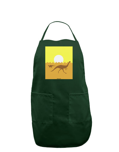 Jurassic Dinosaur Sunrise Dark Adult Apron by TooLoud-Bib Apron-TooLoud-Hunter-One-Size-Davson Sales