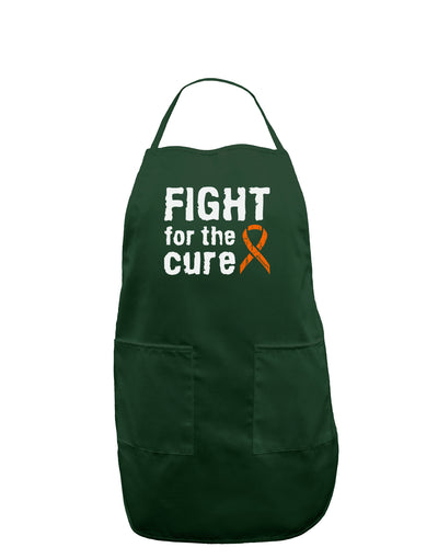 Fight for the Cure - Orange Ribbon Leukemia Dark Adult Apron-Bib Apron-TooLoud-Hunter-One-Size-Davson Sales