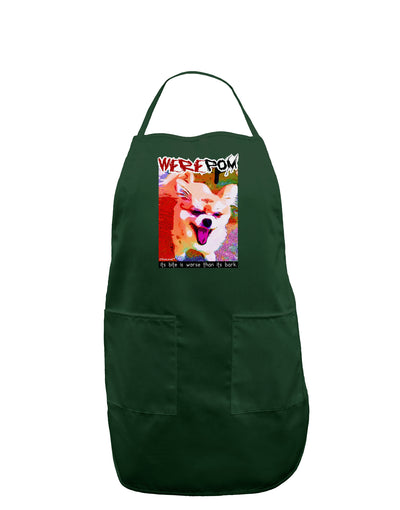 WerePom - Werewolf Pomeranian Dark Adult Apron by TooLoud-Bib Apron-TooLoud-Hunter-One-Size-Davson Sales