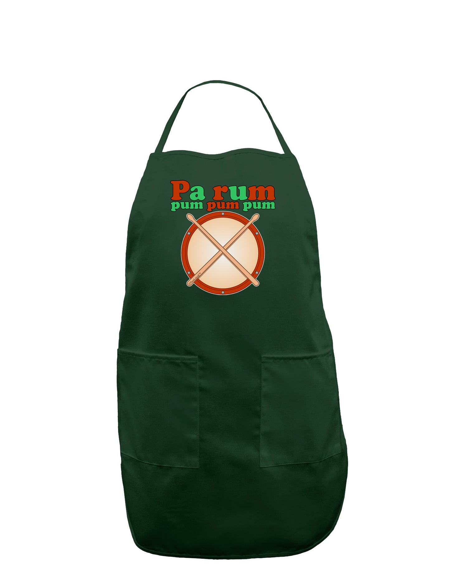 Pa Rum Pum Pum Pum Dark Adult Apron-Bib Apron-TooLoud-Hunter-One-Size-Davson Sales