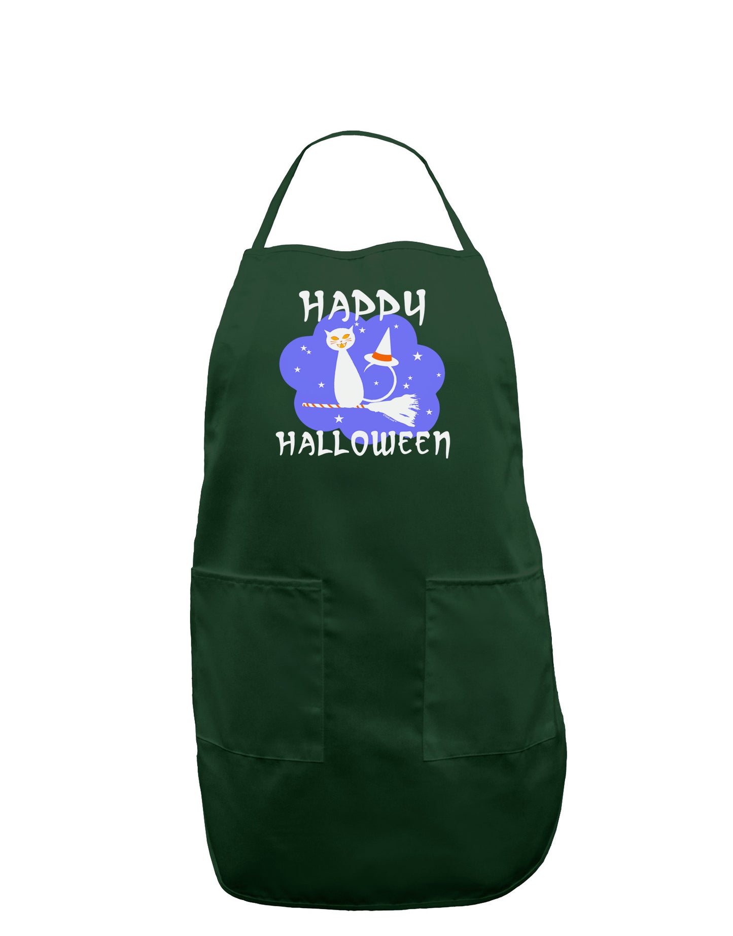 TooLoud Witch Cat Dark Adult Apron-Bib Apron-TooLoud-Hunter-One-Size-Davson Sales