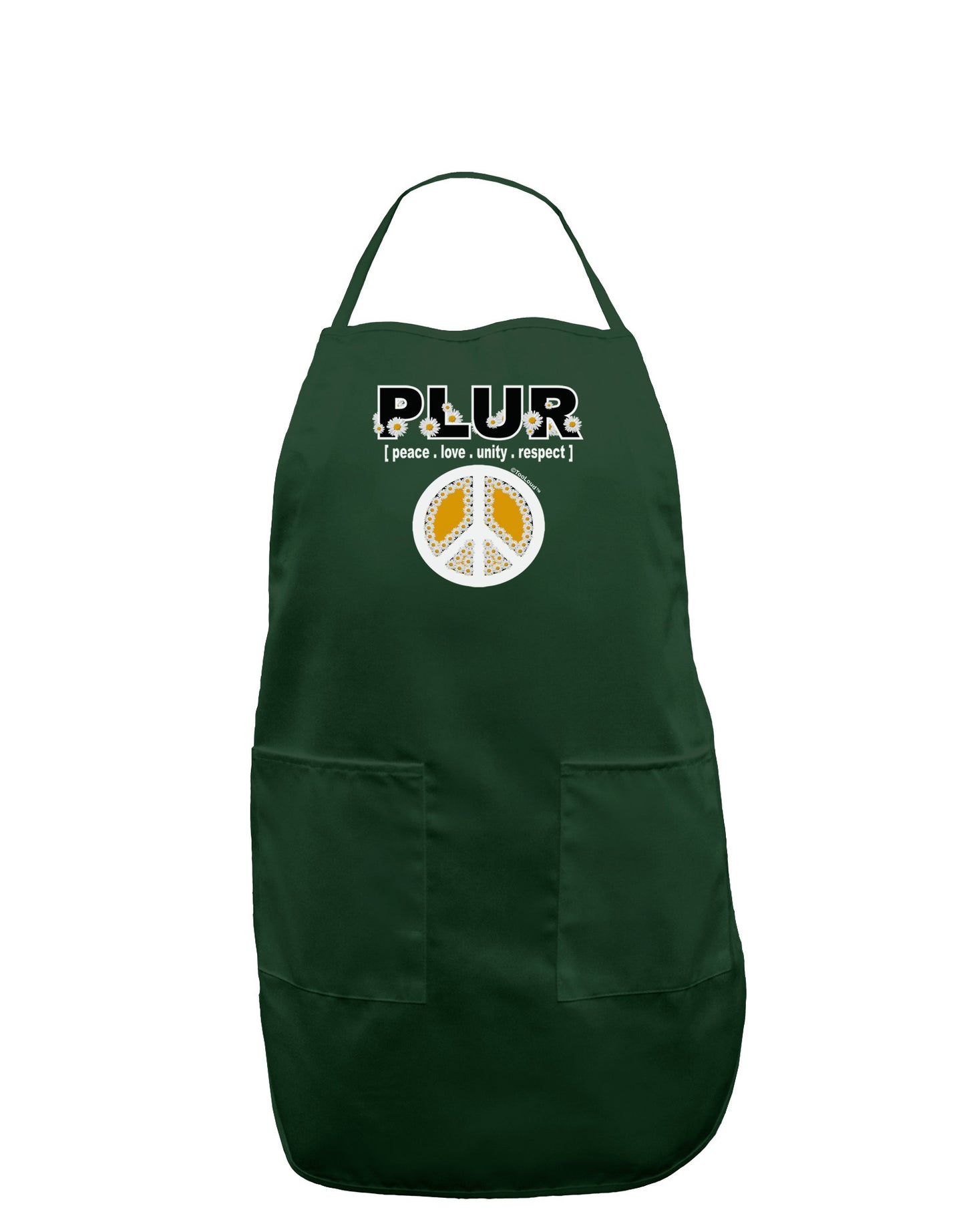 PLUR Daisies Dark Adult Apron-Bib Apron-TooLoud-Hunter-One-Size-Davson Sales