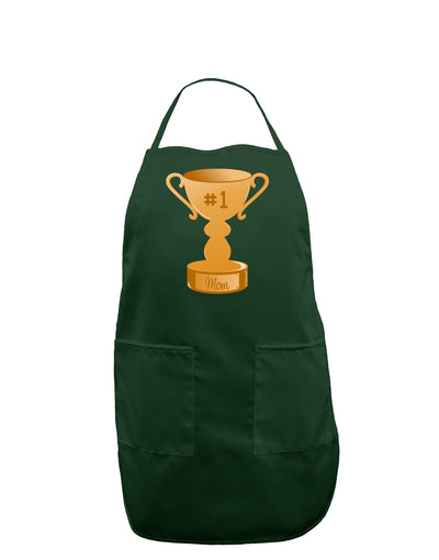 Number One Mom Trophy Dark Adult Apron by TooLoud-Bib Apron-TooLoud-Hunter-One-Size-Davson Sales