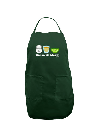 Cinco de Mayo Design - Salt Tequila Lime Dark Adult Apron by TooLoud-Bib Apron-TooLoud-Hunter-One-Size-Davson Sales