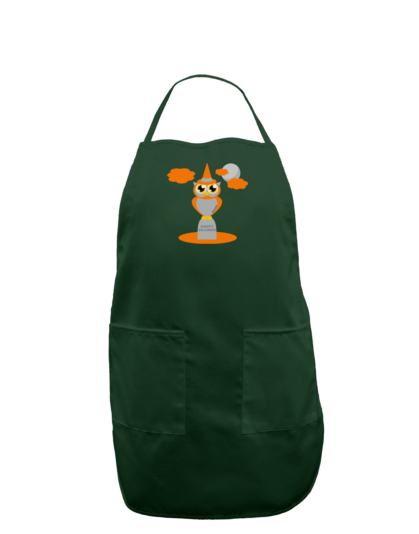 Owl Orange Dark Adult Apron-Bib Apron-TooLoud-Hunter-One-Size-Davson Sales