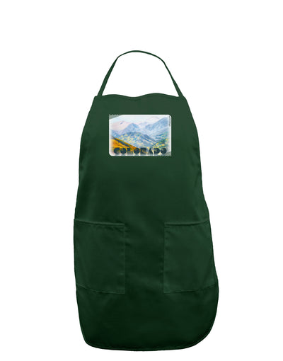 CO Fog Mountains Text Dark Adult Apron-Bib Apron-TooLoud-Hunter-One-Size-Davson Sales