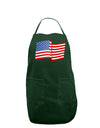 Patriotic Waving USA American Flag Dark Adult Apron-Bib Apron-TooLoud-Hunter-One-Size-Davson Sales