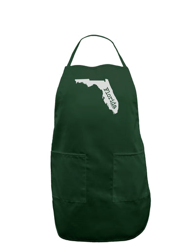 Florida - United States Shape Dark Adult Apron by TooLoud-Bib Apron-TooLoud-Hunter-One-Size-Davson Sales