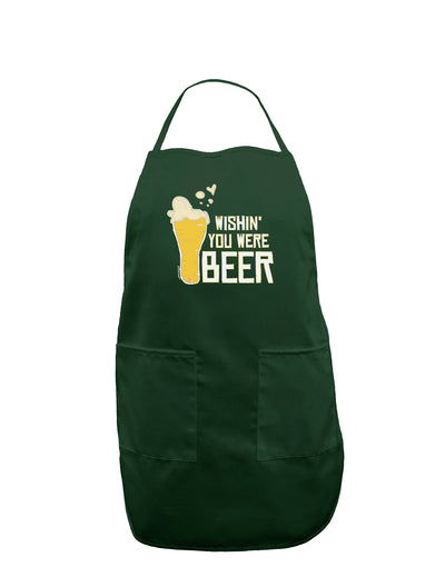 Wishin you were Beer Dark Dark Adult Apron-Bib Apron-TooLoud-Hunter-One-Size-Davson Sales