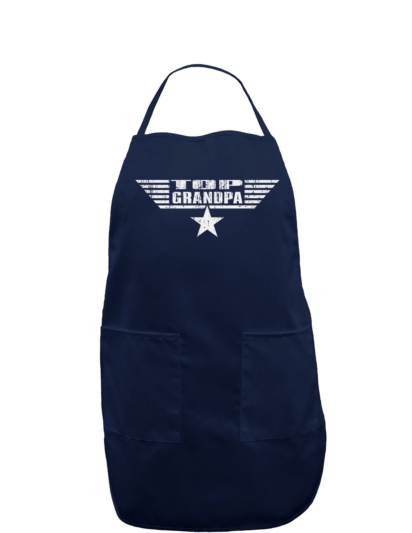 Top Grandpa Father's Day Dark Adult Apron-Bib Apron-TooLoud-Navy-One-Size-Davson Sales