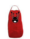 Cute Black Reindeer Face Christmas Dark Adult Apron-Bib Apron-TooLoud-Red-One-Size-Davson Sales