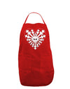 Heart Snowflake Christmas Dark Adult Apron-Bib Apron-TooLoud-Red-One-Size-Davson Sales